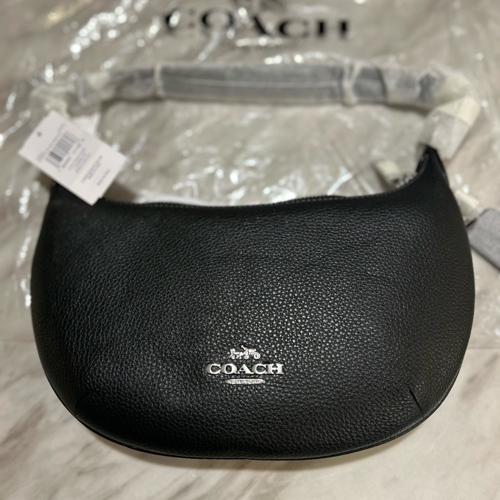 Coach Black Leather Shoulder Bag